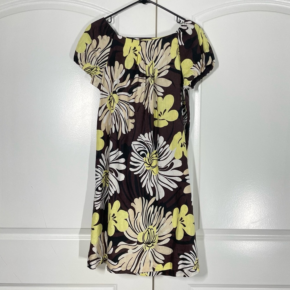 Chelsea & Theodore 100% Linen Floral Cap Sleeves Dress size 8 - Picture 11 of 11